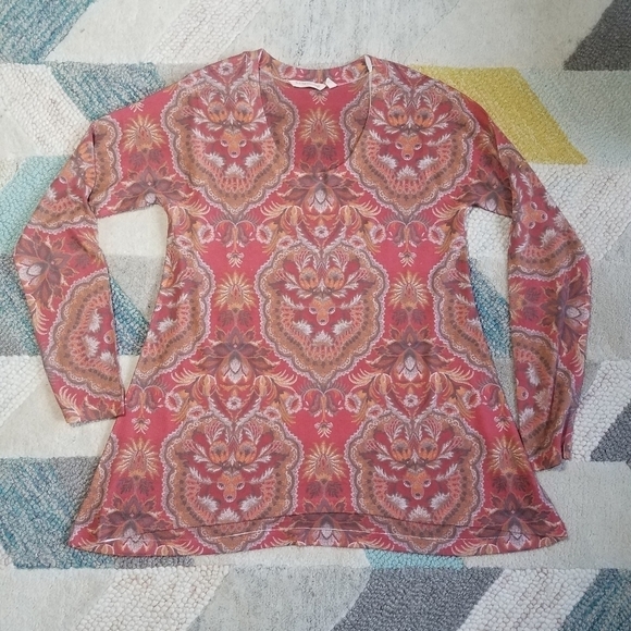 Soft Surroundings Paisley Tunic Top SMALL - Picture 1 of 3